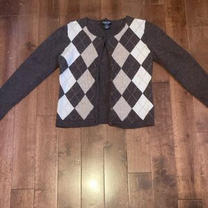 Women's Argyle Cardigan Sweater